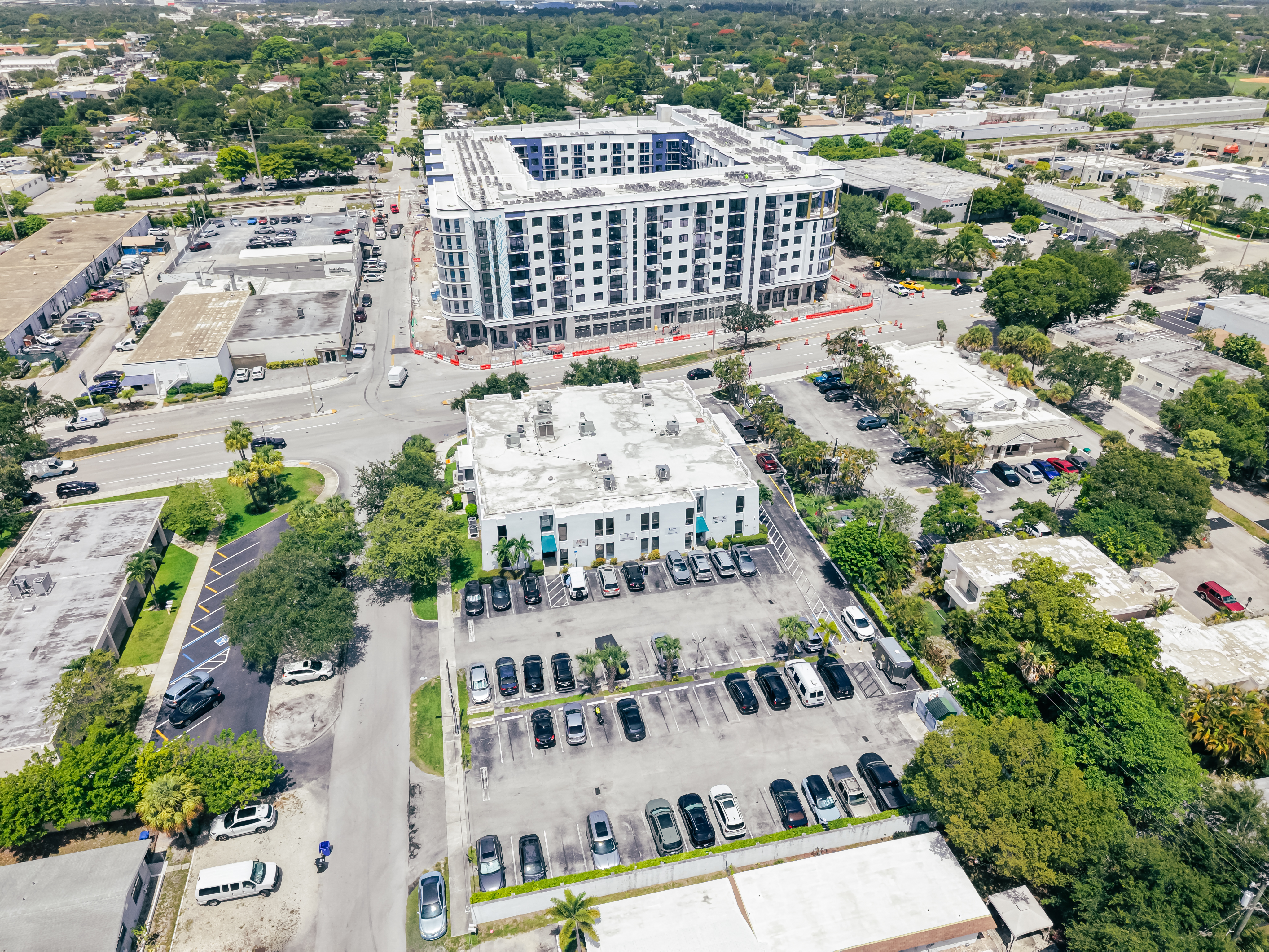 Office property aerial view